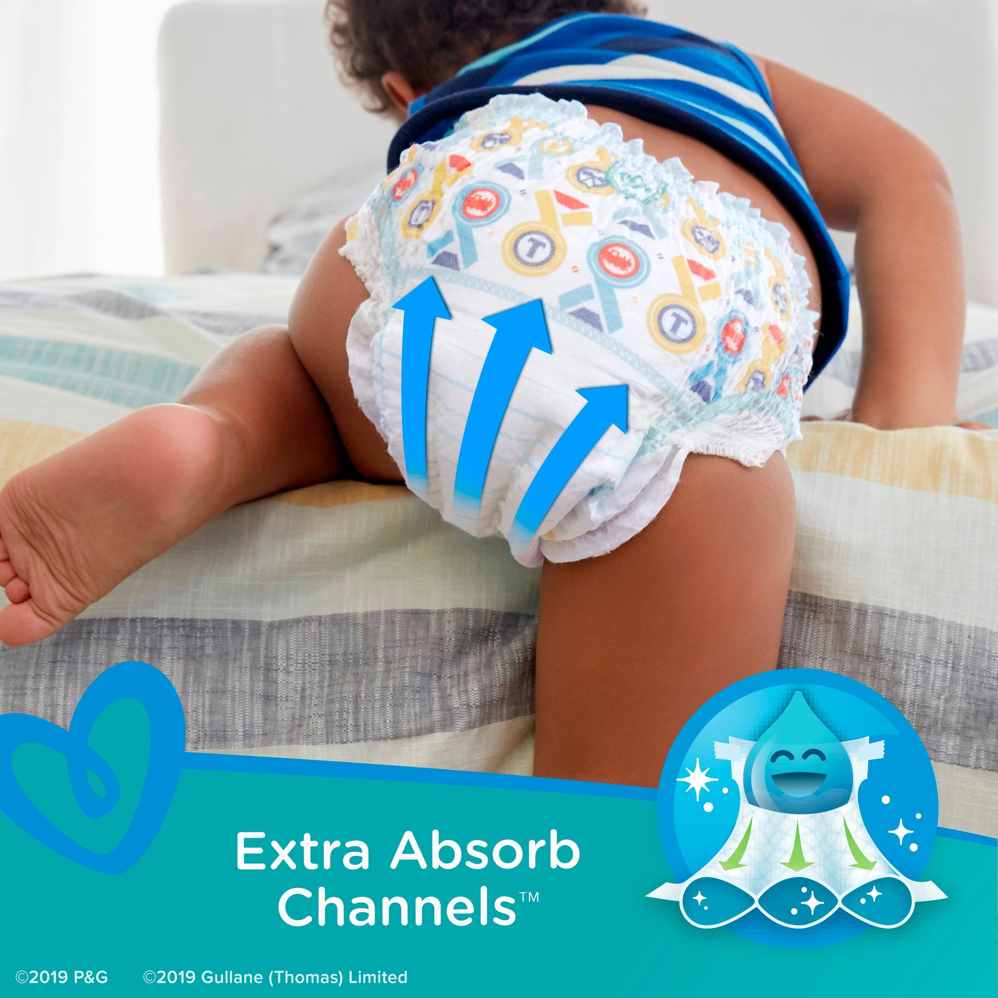 PAMPERS BABY EASY UP 2T3T SUPERBOY 74CT - PBEU2T3TSB Pie's Variety Store