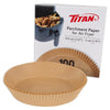 Titan Non-stick Paper Liners for Air Fryer 100 Units / 19.5 cm / 7.6 inches -462113