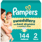 Pampers Baby Diapers Swaddlers Size 2 / 144 Units - 476226 ebuystt