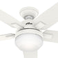 Hunter White Ceiling Fan with LED Light 132 cm / 52 inches - 502197 ebuystt
