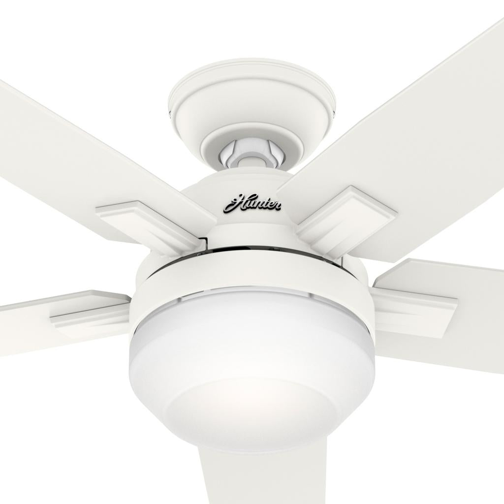 Hunter White Ceiling Fan with LED Light 132 cm / 52 inches - 502197 ebuystt