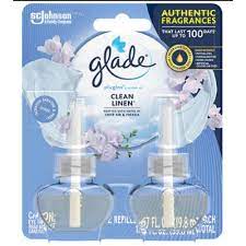 Glade Clean Linen PlugIns Scented Oil 2 Refills - Keep it clean with Glade Clean Linen PlugIns Scented Oil 2 Refills pack. Consciously crafted with fragrance infused with essential oils - 04650014384 Pie's Variety Store
