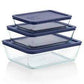 Pyrex Simply Store 6-Piece Rectangular Glass Food Storage Set - 07116004023 Pie's Variety Store