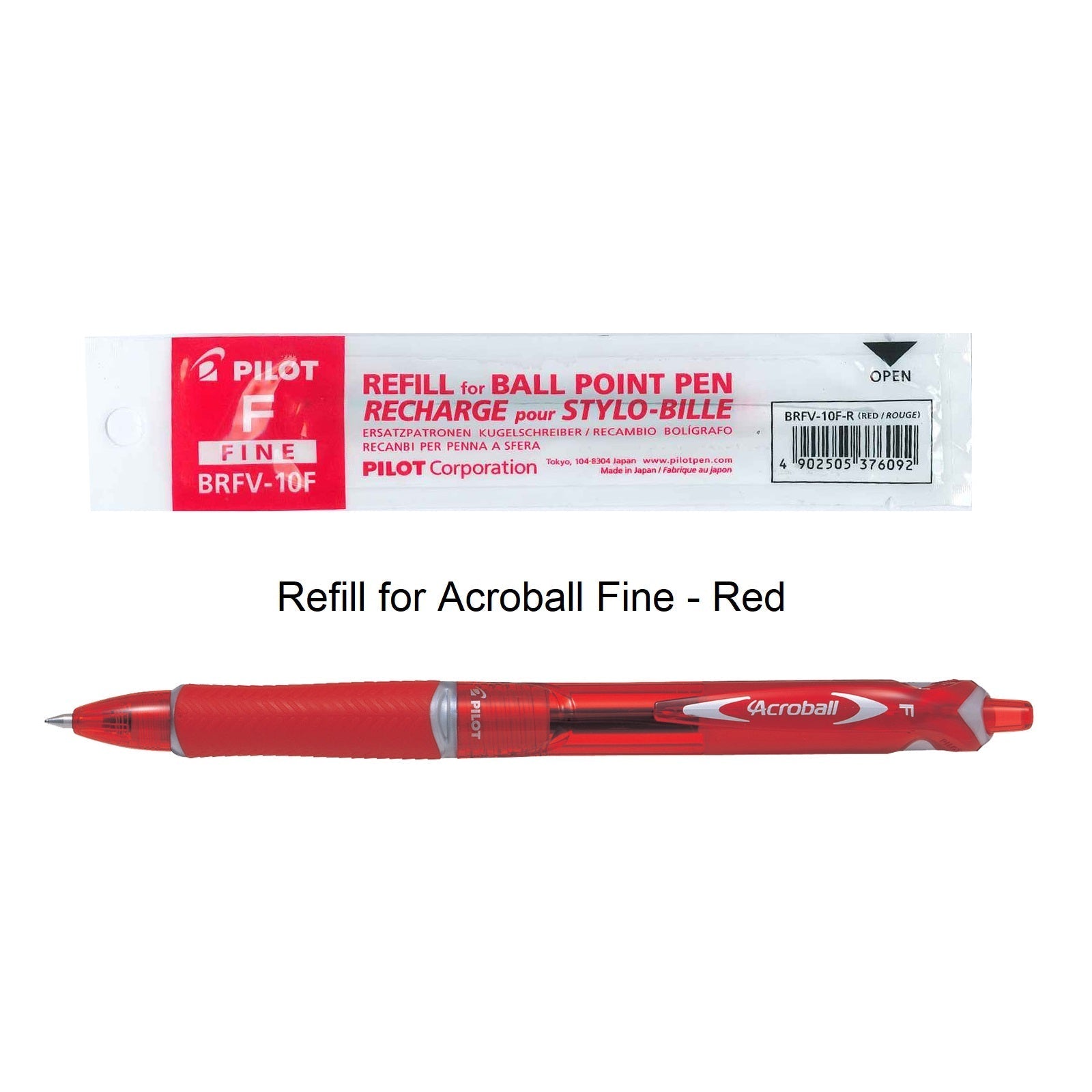 Pilot, RFNS-GG-F, Ballpoint Pen Refill, Blue, 0.7mm Fine - 4902505524707 Pie's Variety Store