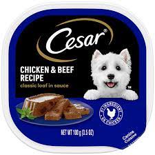 CESAR WET DOG FOOD CANINE CUISINE CLASSIC LOAF IN SAUCE CHICKEN & BEEF 100G - CCCCNB100 Pie's Variety Store