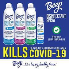 BEEP DISINFECTANT SPRAY ORIGINAL 532ML - BDSO532 Pie's Variety Store