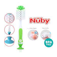 Nuby Bottle & Nipple Brush with Suction Base - 04852605523 Pie's Variety Store