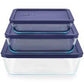 Pyrex Simply Store 6-Piece Rectangular Glass Food Storage Set - 07116004023 Pie's Variety Store