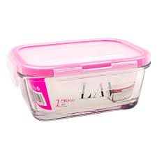 LAV Fresco 3-Piece Glass Food Storage Containers Set with Pink Locking –  LAV-US