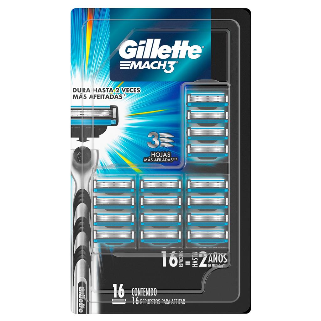 Gillette Mach3 3-Blade Razor Cartridges 16 Units - 495119 ebuystt
