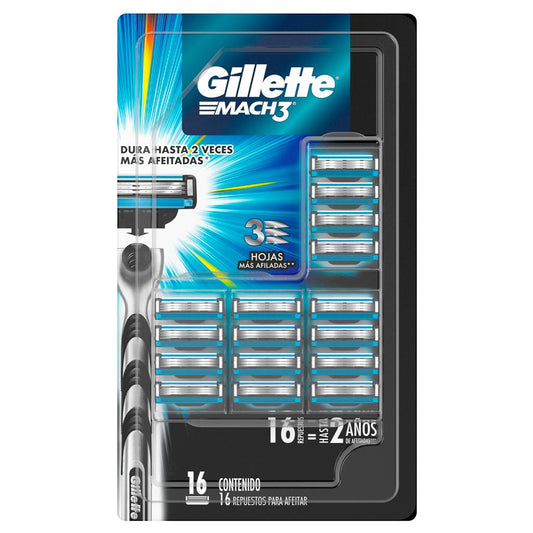 Gillette Mach3 3-Blade Razor Cartridges 16 Units - 495119 ebuystt