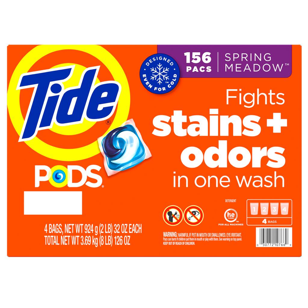Tide Laundry Detergent Pods Spring Meadow 156 Pods / 3.7 kg / 126 oz-505935 EBUYSTT