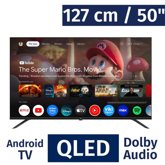 JVC 50 INCH Smart TV Android LED 4K Ultra HD LT-50KC607 This Android TV offers thousands of movies, shows, and games from Google Play, YouTube and your favorite apps-417864 Hannah's Variety Store