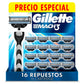 Gillette Mach3 3-Blade Razor Cartridges 16 Units - 495119 ebuystt