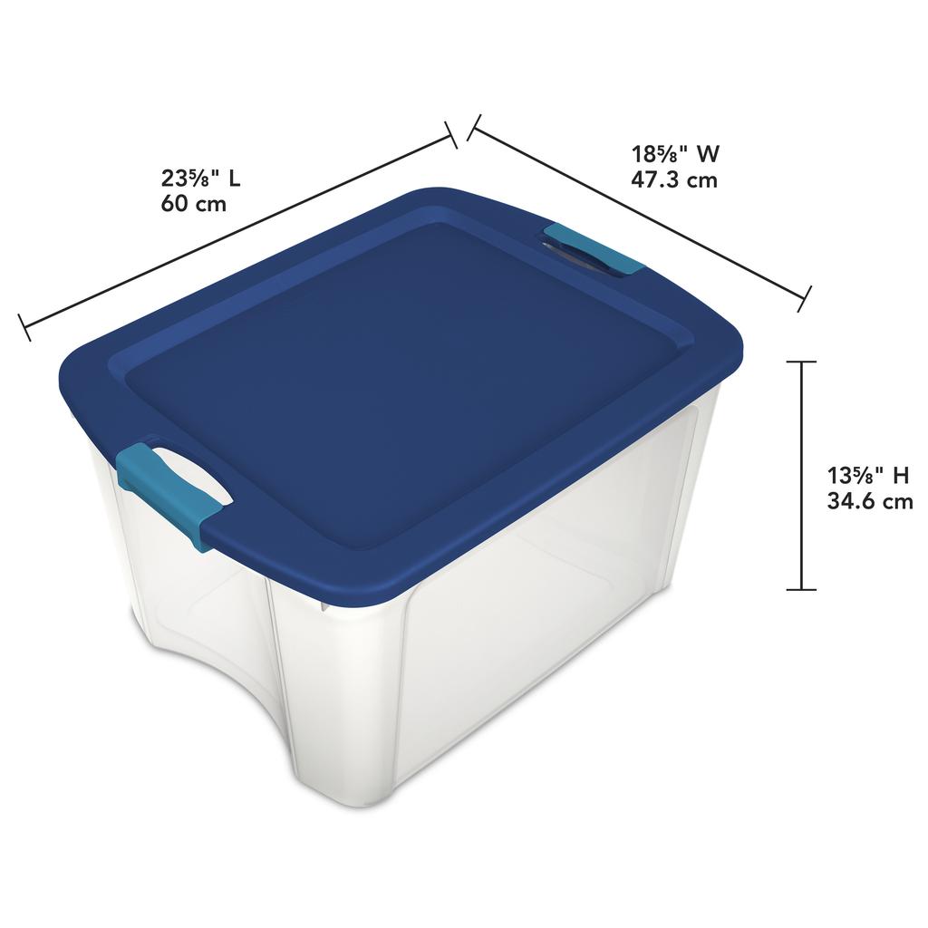 Sterilite Clear Plastic Storage Box with Lid 68.14 L / 18 gal-513432 ebuystt