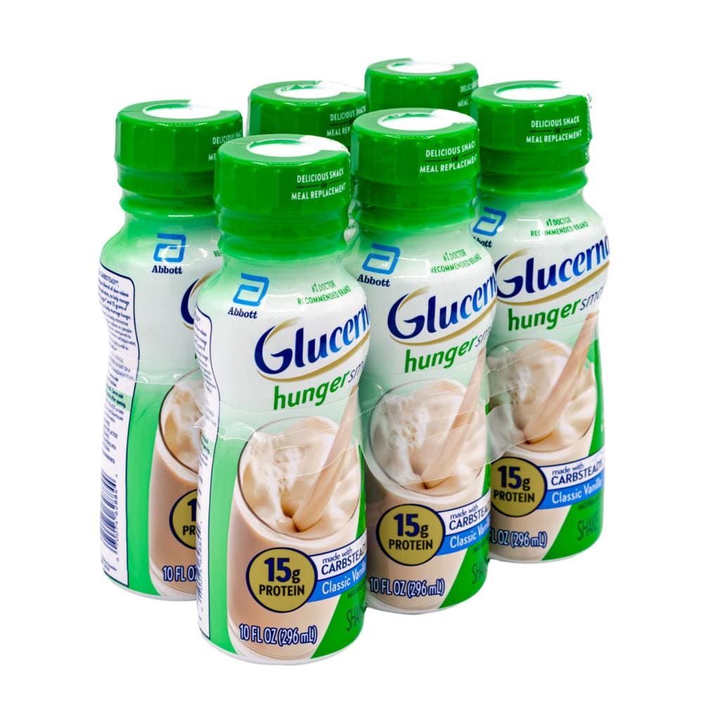 Glucerna Hunger Smart Nutritional Supplement Vanilla Flavor 6 Units/ 296 mL / 10 oz a unique blend of slow-release carbohydrates designed to help minimize blood sugar spikes in people with diabetes.-347564 EBUYSTT