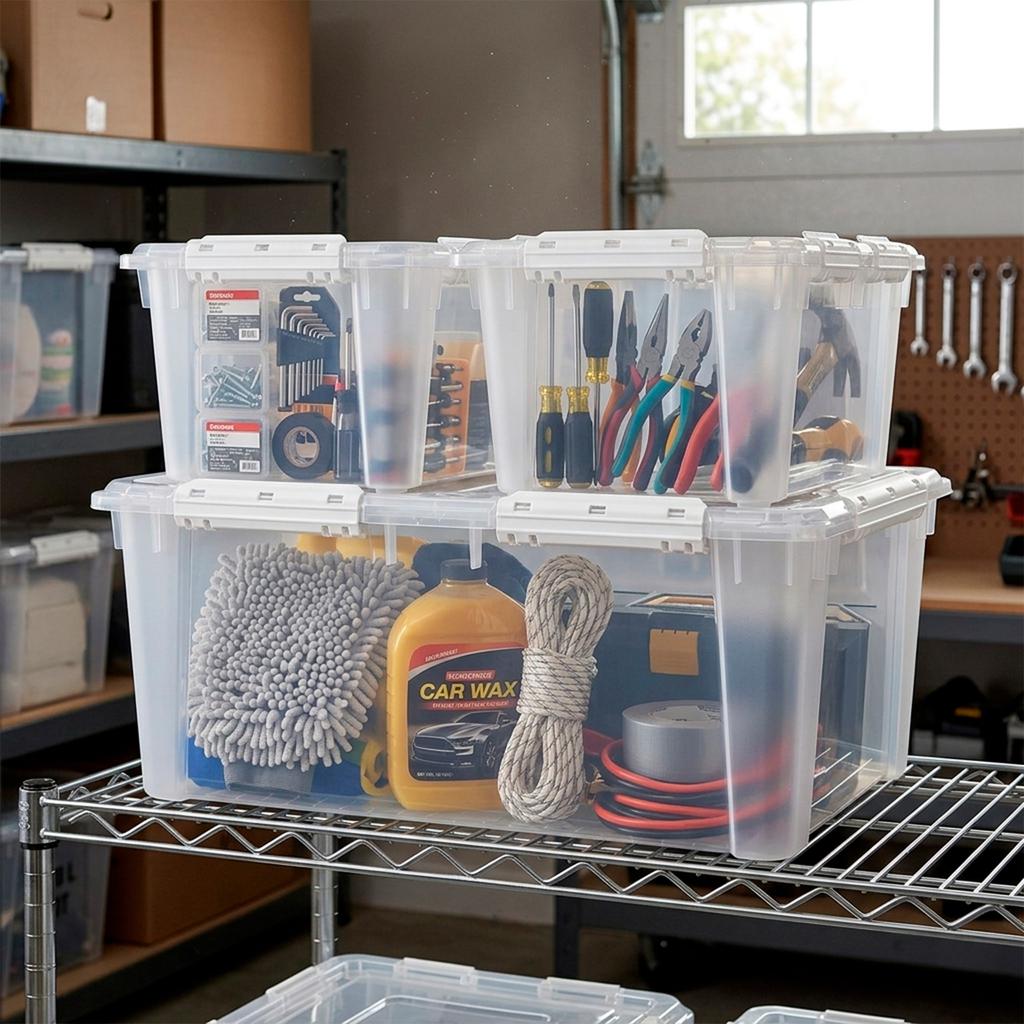Greenmade Set of Clear Storage Containers with Lids 3 Units-513589 ebuystt