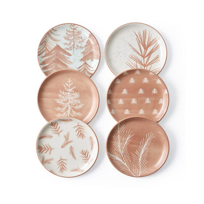 BAUM Christmas Plate Set 6 Pieces - 492807-0752760050961