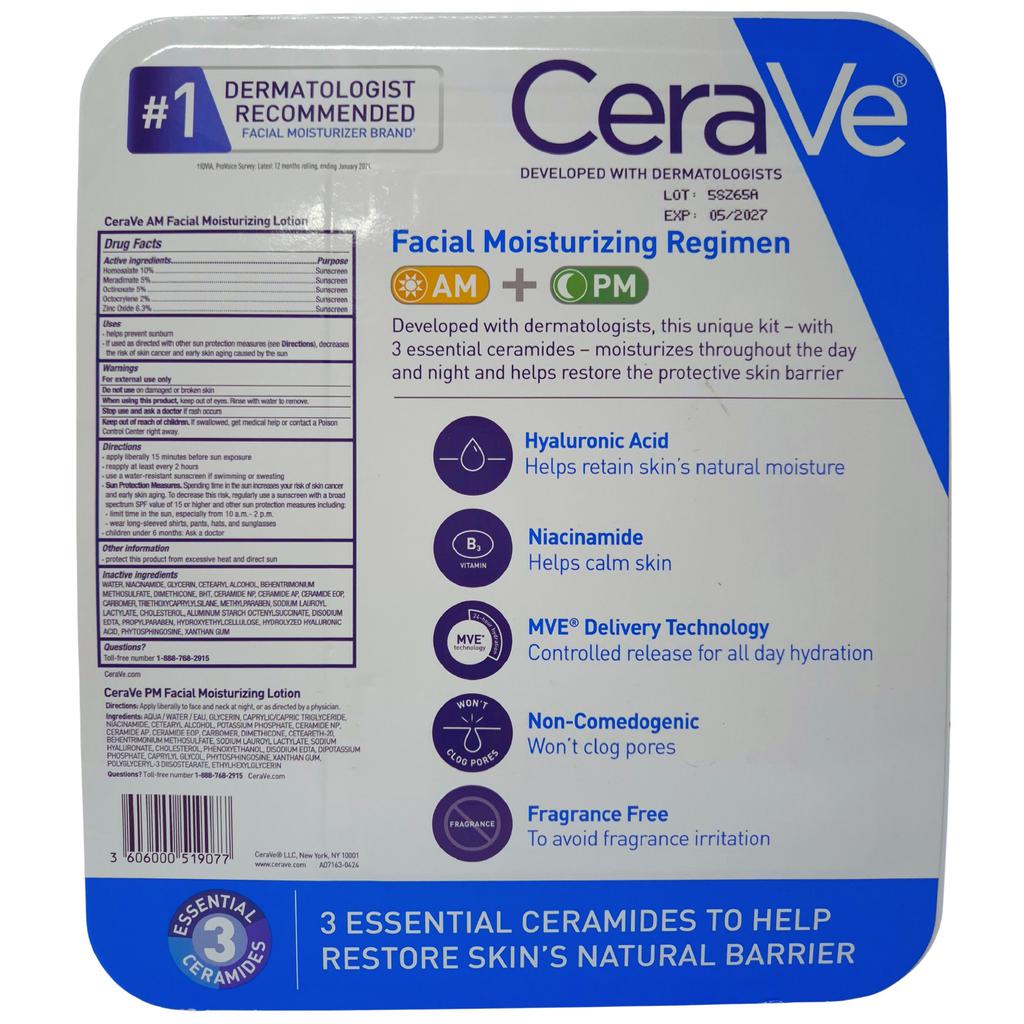 CeraVe Night and Day Facial Moisturizing Kit 2 Units / 89 mL / 3 oz -511086 ebuystt