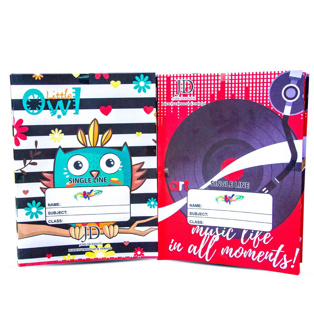 Winners Single Line Exercise Book with Assorted Designs 24 Units - 460886 EBUYSTT