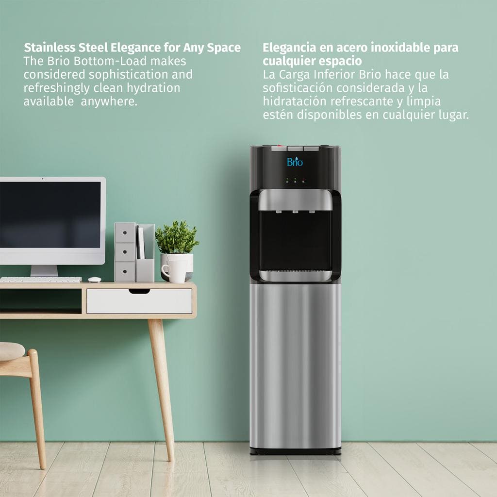 Brio Water Dispenser with Hot, Ambient and Cold Water Outlets. With instant hot, cold and room temperature water outlets.-463412 EBUYSTT