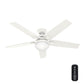 Hunter White Ceiling Fan with LED Light 132 cm / 52 inches - 502197 ebuystt