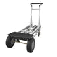 Cosco Handmick 3 In 1 Convertible Pneumatic 1000 Lbs Load Capacity 61" Height, 55-3/4" Length X 21" Width Hand Truck - Easily Converts To A 2 Wheel Upright, 4 Wheel Cart, Or An Assisted 4 Wheel Hand Truck - 206260 Ebuystt