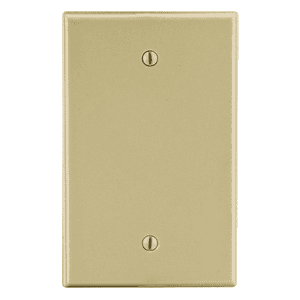 Brown Face Plate Ivory 2 x 4 PVC Cover, Designed for the Unused Outlet, To Neatly Cover Outlets. Indoor use to Provide A professional Look to Home, Office, Business Establishments Etc. Easy to Install for Electricians, Homeowners, DIYers. -BREL0036