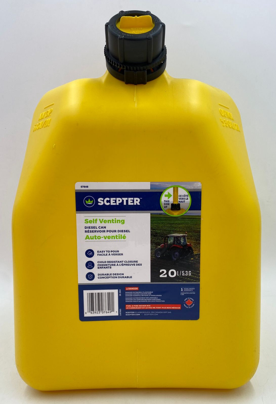 Scepter Self Venting Gasoline Can, Bright Red, with Position Spout. Ideal for Filing Vehicles, Grass Cutters, Generators and More - 07081, 07079, 07622 MEGA