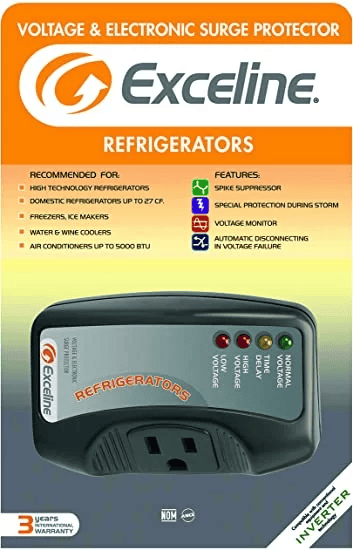 Exceline Surge Protector for (Refrigerators)- GSM-NP120E MEGA