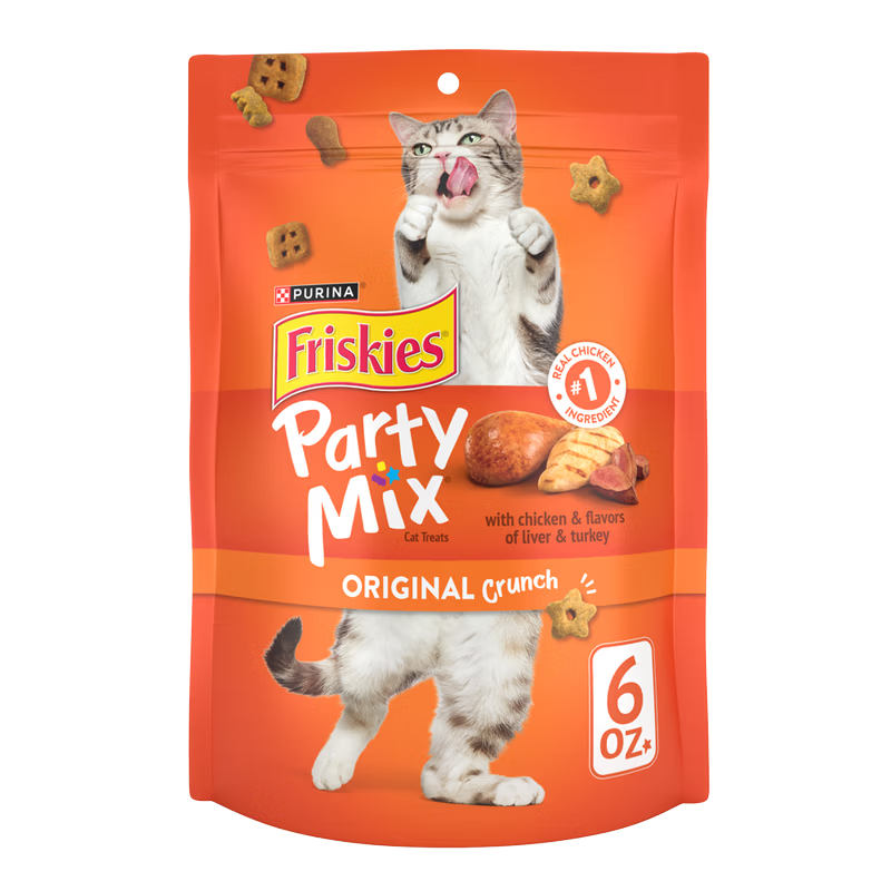 Friskies Party Mix Gravy-licious Chicken & Gravy Flavors Cat Treats 6OZ. - 05000016923 Pie's Variety Store