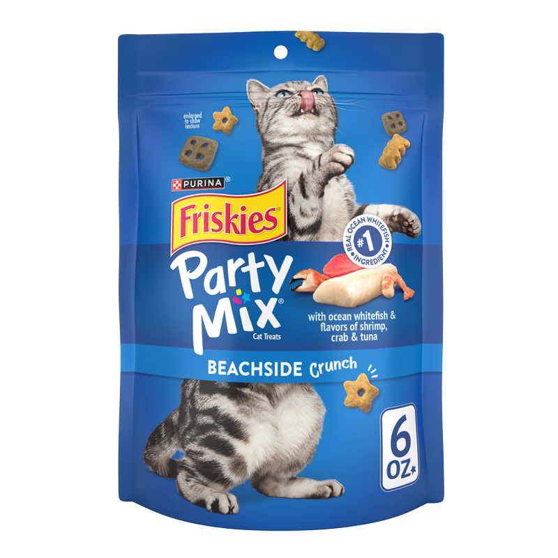 Friskies Party Mix Gravy-licious Chicken & Gravy Flavors Cat Treats 6OZ. - 05000016923 Pie's Variety Store