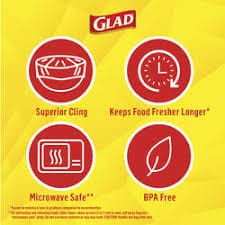Glad Cling Wrap 400ft - 01258770257 Pie's Variety Store