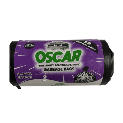 Oscar High Density Polyethylene (HDPE) Garbage Bags (20 Medium Bags) -79811892669