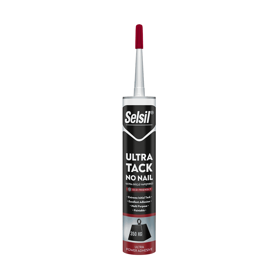 Selsil Ultra Tact No Nails For Adhesion Of Heavy Materials. Great for Mouldings, Glass, Mirrors, Sealing All Construction Materials Or Any DIY Projects.-H-241218 Mega