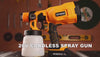 WORKSITE Cordless Paint Sprayer Gun Professional Airless Water Garden Home Texture Wall Painting Ceiling 20V Battery Spray Gun -CSG102