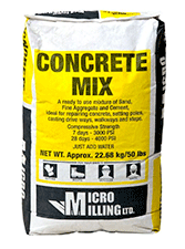 Micro Milling Concrete Mix is a blend of Sand, Fine Aggregate and Cement, used for Repairing of concrete, setting posts, anchoring poles, casting driveways, walkways and steps. MEGA