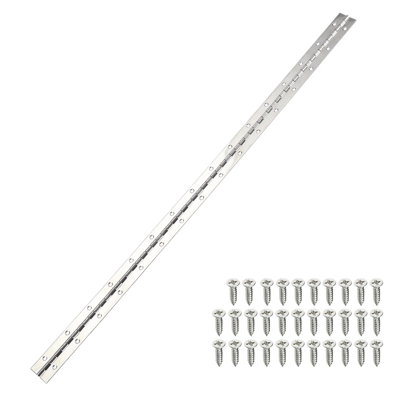 Piano Hinge 1 1/4 Inch x 48 ft x 1.0mm Finish Stainless Steel -48213 MEGA