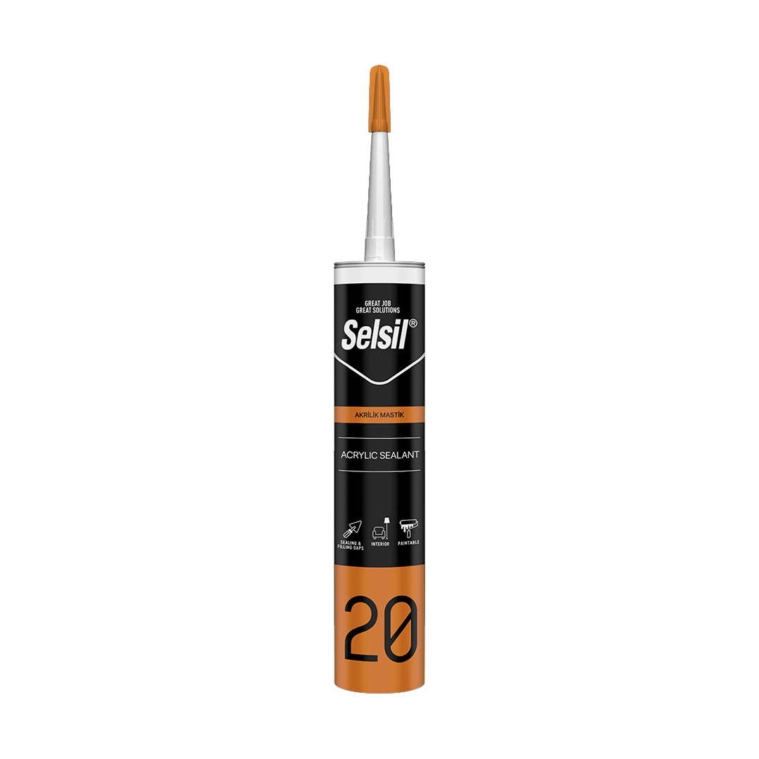 Selsil 20 Acrylic Sealant 500 G -White MEGA