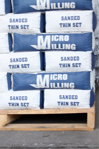 Micro Milling Regular Thin set mortar is a blend of Portland cement sand and special additives for the installation of ceramic tiles on concrete substrates. MEGA