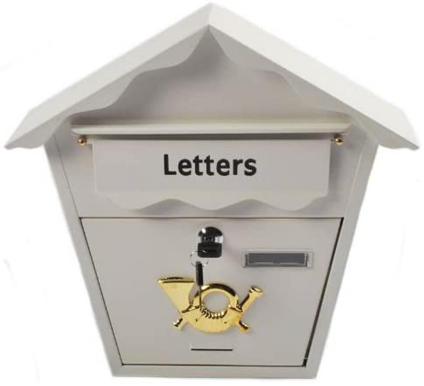 White Wall Mounted Mailbox is designed to hold keys, cash, envelopes or other important materials - WYL017 MEGA