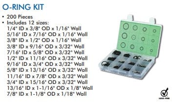 O-Rings, In Assorted Sizes, For the Professional and DIYers at Home and Office Alike - EZF043 ebuystt