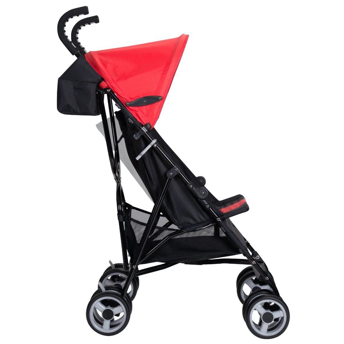 Baby Trend Rocket Lightweight Stroller, Princeton, Black 50lbs Dual foot activated parking brake and a parent organizer with 2 cup holders Large canopy and basket; Baby trend rocket stroller will accommodate your growing child up to 50 pounds- 9001402036 Pie's Variety Store