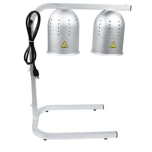 Two Bulb Food Warmer 110V with two 250 Watt Bulbs  This warmer boasts a simple design that combines with a rugged construction to give you a reliable way to keep fried foods hot without drying them out-ROY FW 01 Hannah's Variety Store