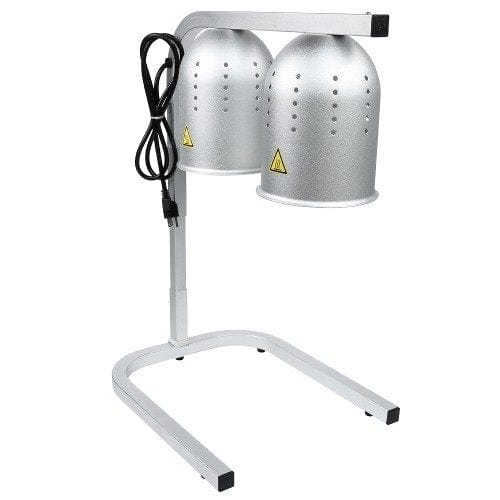 Two Bulb Food Warmer 110V with two 250 Watt Bulbs  This warmer boasts a simple design that combines with a rugged construction to give you a reliable way to keep fried foods hot without drying them out-ROY FW 01 Hannah's Variety Store