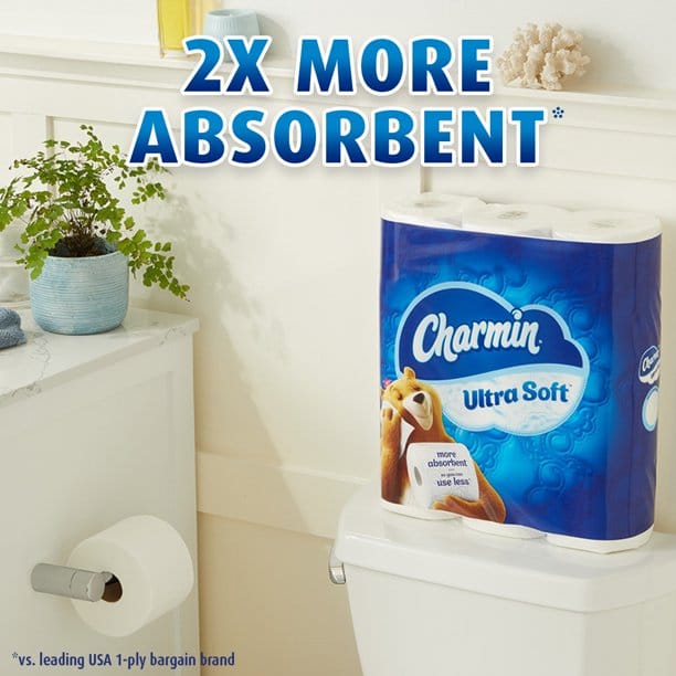 Charmin Ultra Soft Toilet Paper 18 Rolls / 244 Sheets More convenient, more value, and all in this all in a longer-lasting roll, so you can change the roll less often-438680