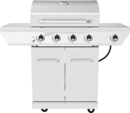 Nexgrill 4 Burner with SideBurner and Griddle grill that’s always ready to fire up soe flavmor for ultimate grilling control, Foldable side shelves provide space flexibility for small patio .Extra griddle for more options-405609