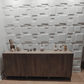 Mega Luxe Paintable 3D Texture PVC Wall Panels (19.7 x 19.7In.) - Decorative, waterproof, flame resistant, sturdy, interior decoration to add both aesthetics and functionality to your home and offices - D095 MEGA LUXE