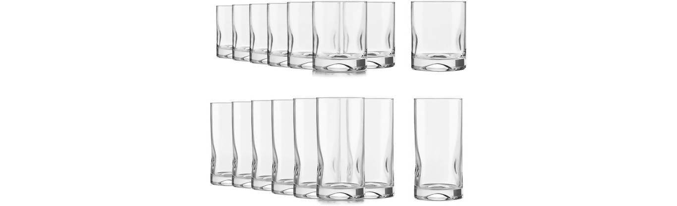 Libbey Drinkware 16pc impressions are everything, and we mean that literally, what sets the Impressions Glass Drinkware Set apart is its unique four sided dimpled shape which provides an easy grip for guests on special occasions and loved ones -4086 Hannah Frederick