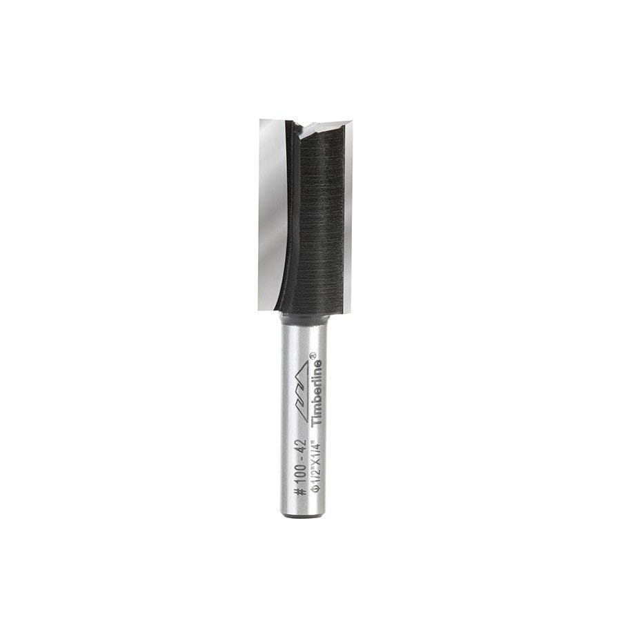 Timberline Carbide Tipped 1/4 inch Shank Straight Plunged Router Bit. Ideal for Carpenters, Woodworking Workshops and More- 100-42 MEGA